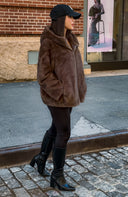 HOODED FUR JACKET