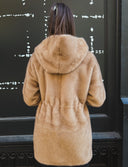 MID- LENGHT HOODED FUR COAT