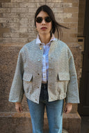 TWEED JACKET - SILVER